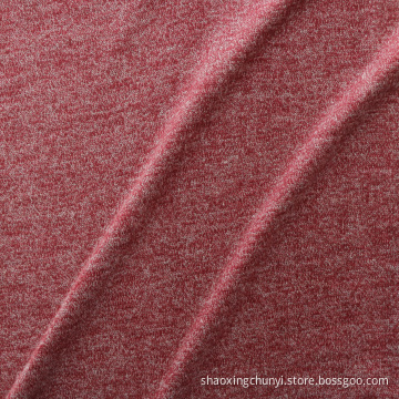 Handfeeling Soft Plain Pattern Benang Dicelup CTN60% Poly40% Loose Single Jersey Kain Knitted untuk Kaus Celupia BLOUSES